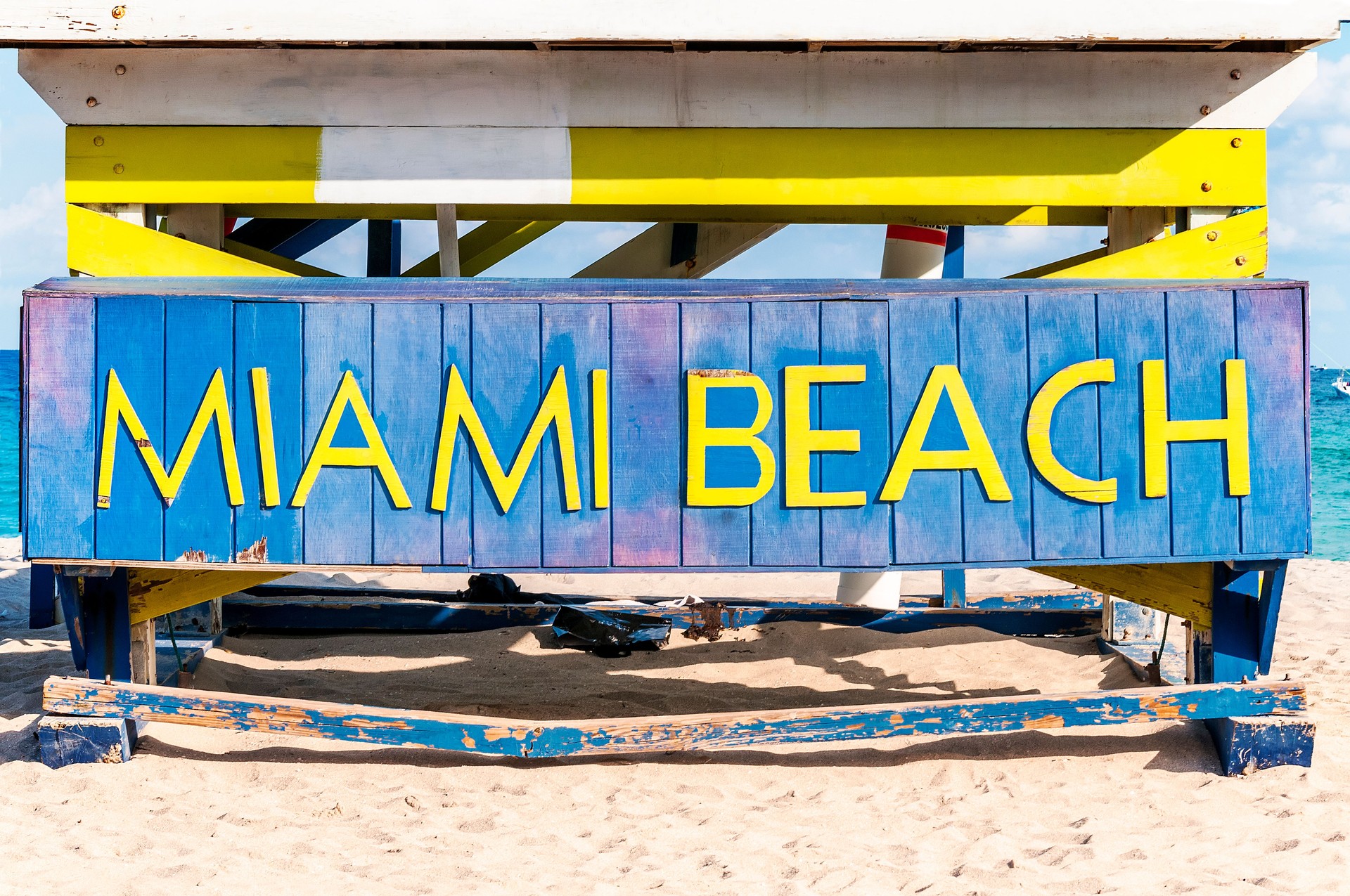 Célèbre signe sur la plage à Miami